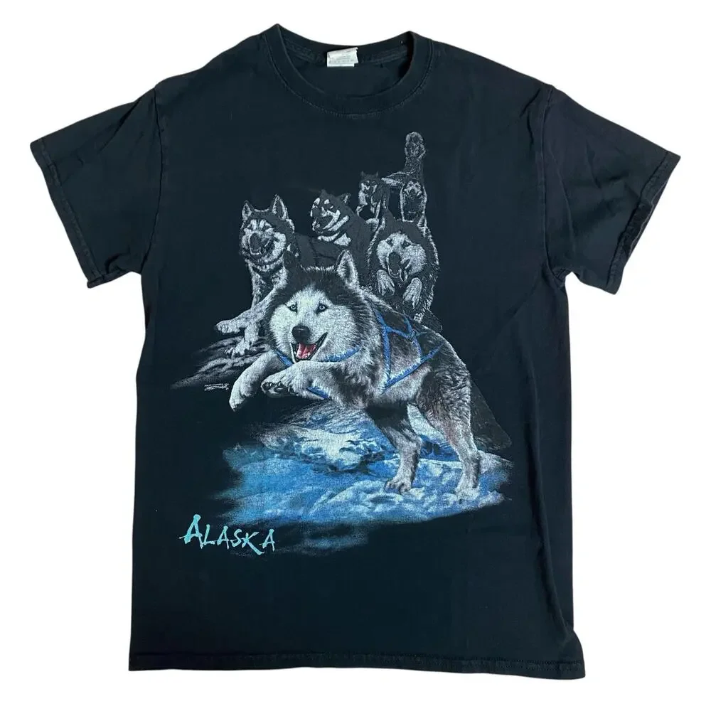 Vintage Alaska Husky Dogs Tee Shirt Small 2000s - Picture 1 of 4